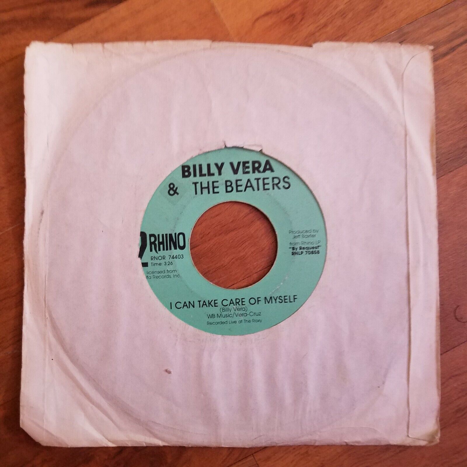 Billy Vera & The Beaters At This Moment / I Can Take Care Of Myself 45RPM Record