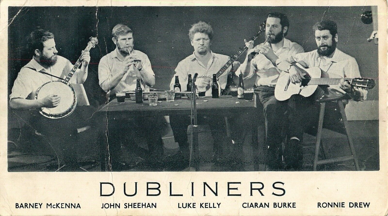 Vintage Signed Autograph Promo Photo - Irish Folk Band - The Dubliners