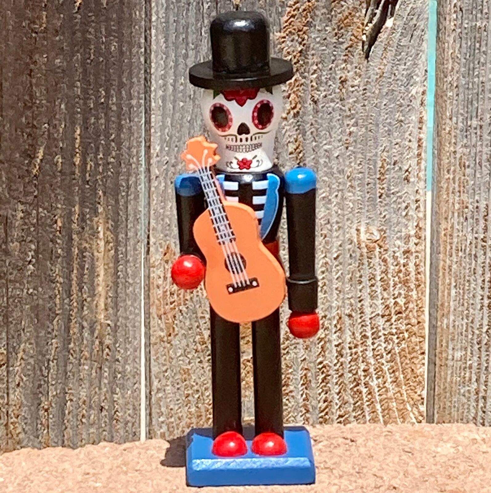 Day Of The Dead Groom Guitar Nutcracker Collectible Halloween Decor