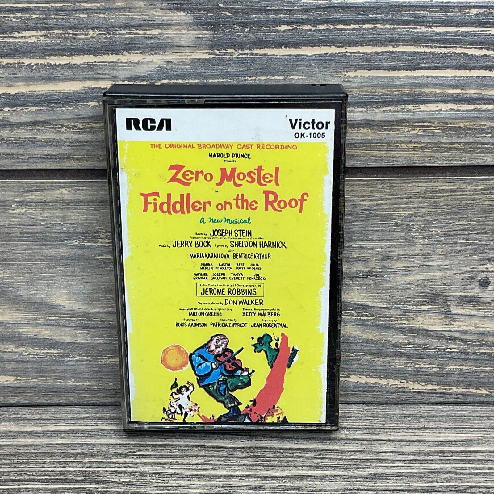 Vtg Fiddler On The Roof Original Broadway Cast Recording 1964 RCA Cassette Tape