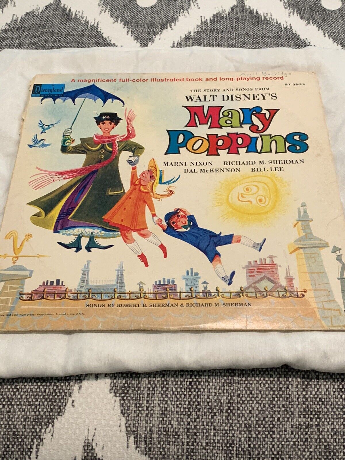 The Story And Songs From Walt Disney’s Mary Poppins Vinyl Record 1964