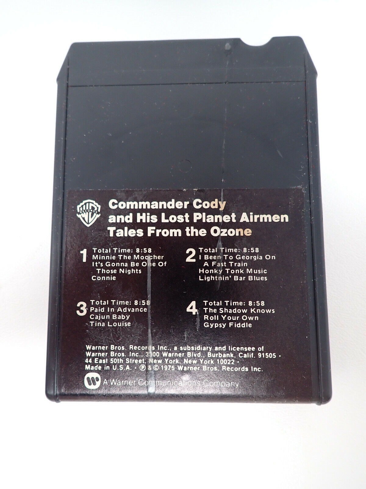 Commander Cody and his Lost Planet Airmen Tales from Ozone Vintage 8 Track Tape