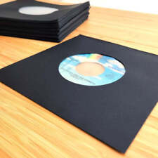 Polylined 45 RPM Black Paper Inner Record Sleeves for 7