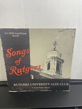 Rare Early Songs of Rutgers by The Rutgers University Glee Club 33 1/3 RPM picture