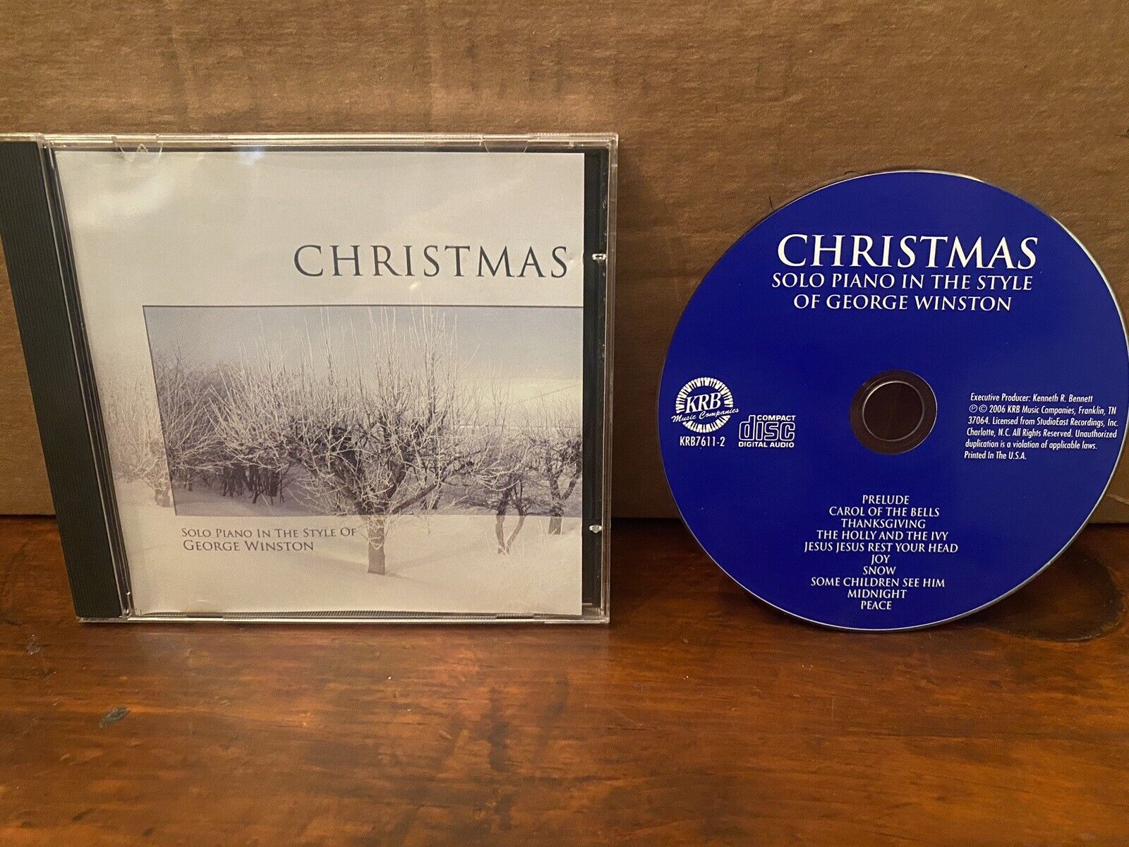 GEORGE WINSTON - Christmas - Solo Piano In The Style Of George Winston - CD