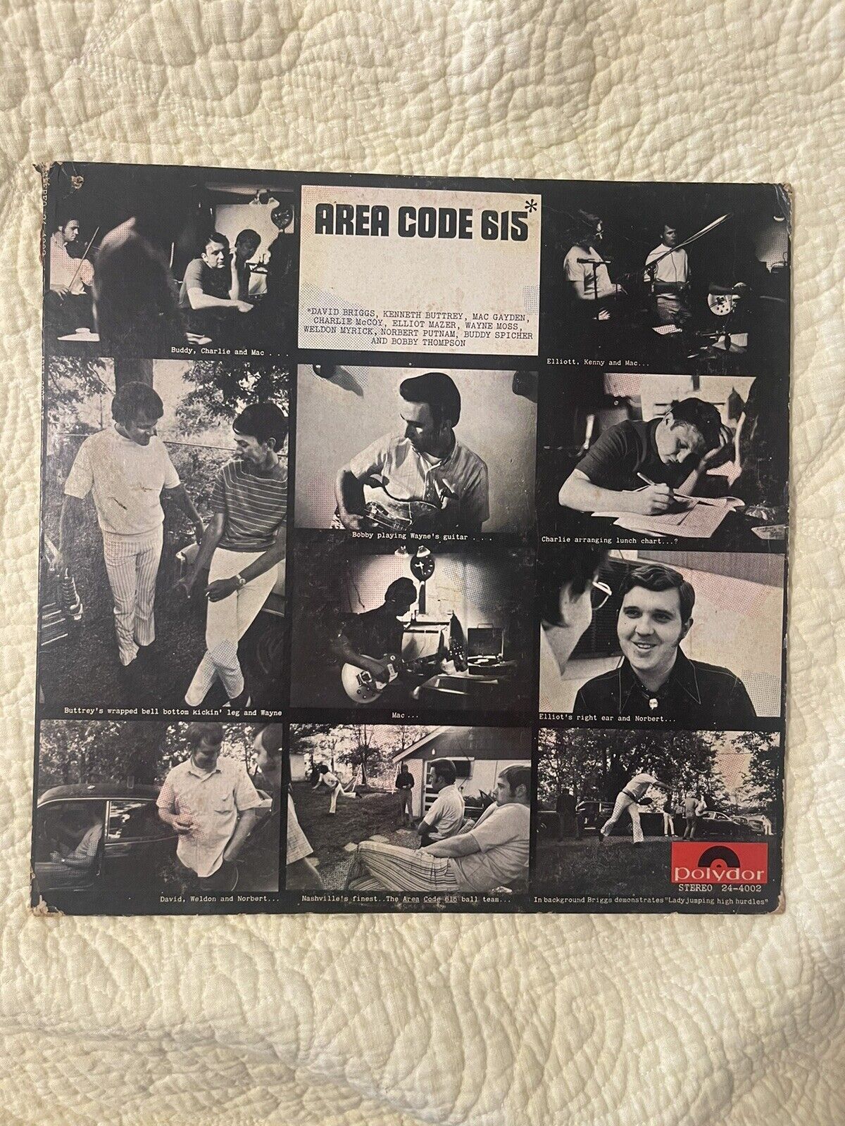 Area Code 615 ‘ Area Code 615 ‘ Vinyl LP 24-4002 US 1969 Polydor Rock VG/VG