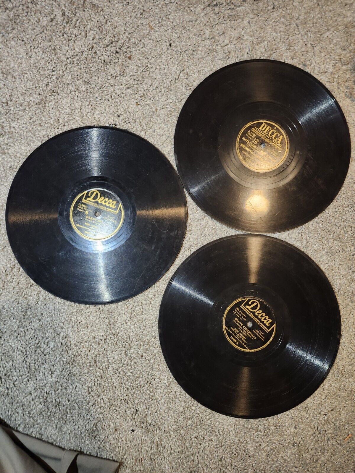 Lot Of 3 Records Decca Bing Crosby