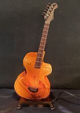 Amber Glass Electric Guitar Accent Table Lamp picture