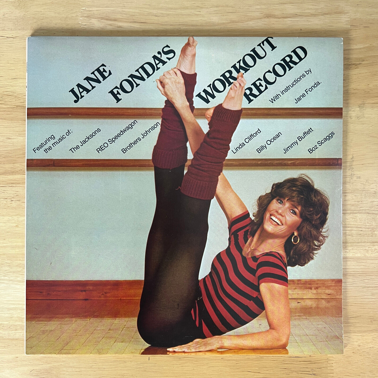 Jane Fonda\'s Workout Record vintage vinyl records albums 1982 Columbia Records