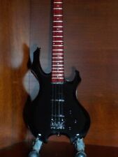 Mini Black Bass Guitar SLAYER TOM ARAYA GIFT Memorabilia FREE STAND picture
