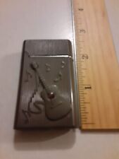TURBOBLUE Novelty GUITAR & MUSIC NOTES Butane Lighter Used Needs Butane picture