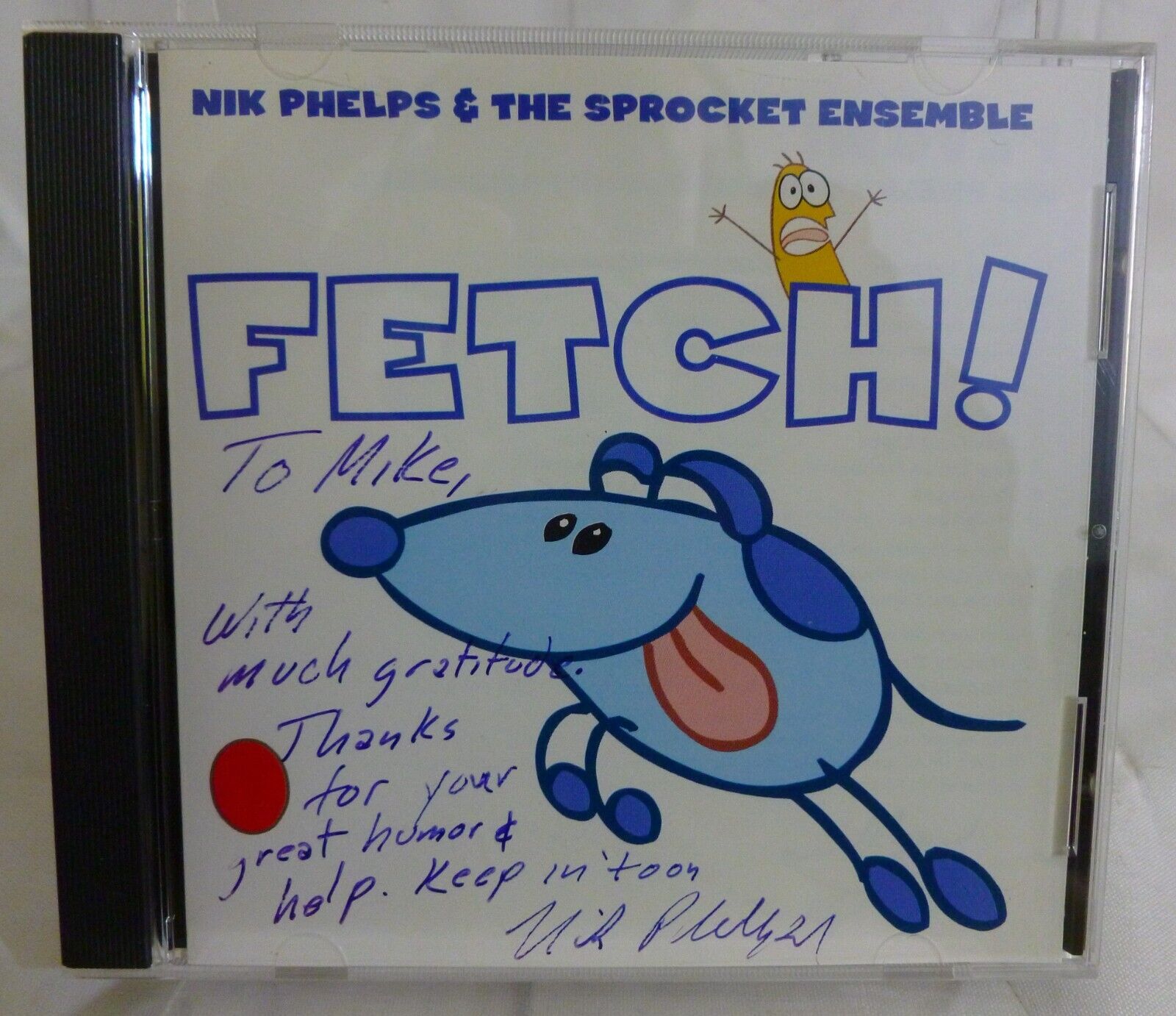 Fetch - Nik Phelps & The Sprocket Ensemble (CD, 2000) Artist Signed Autographed