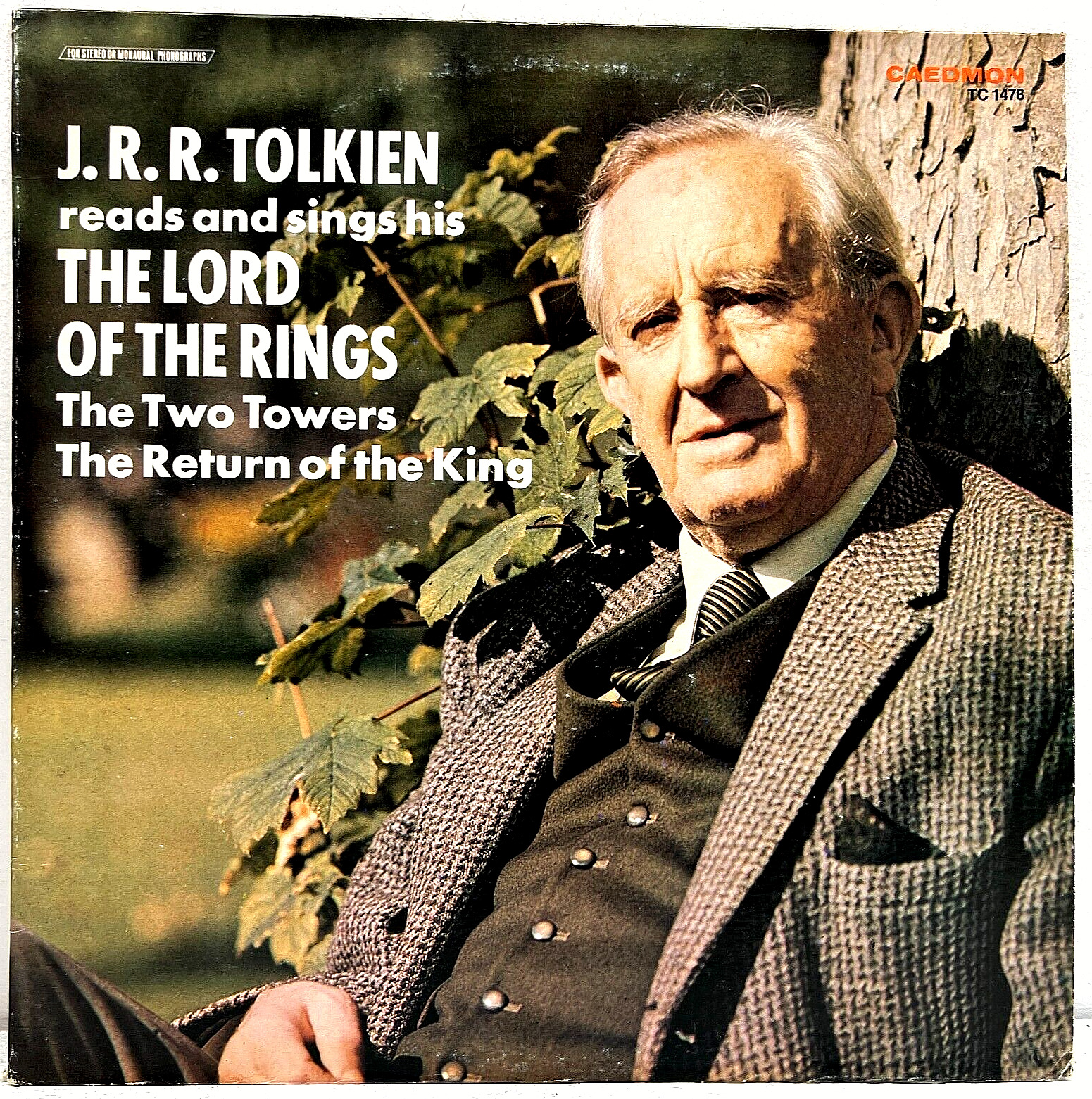 J.R.R. Tolkien Reads & Sings LOTR 1975 Vinyl Caedmon Records 1st Press
