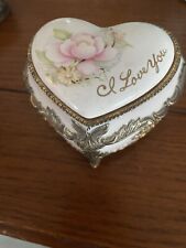 Vintage  Heart Shape Music Ring Box  Love Story picture