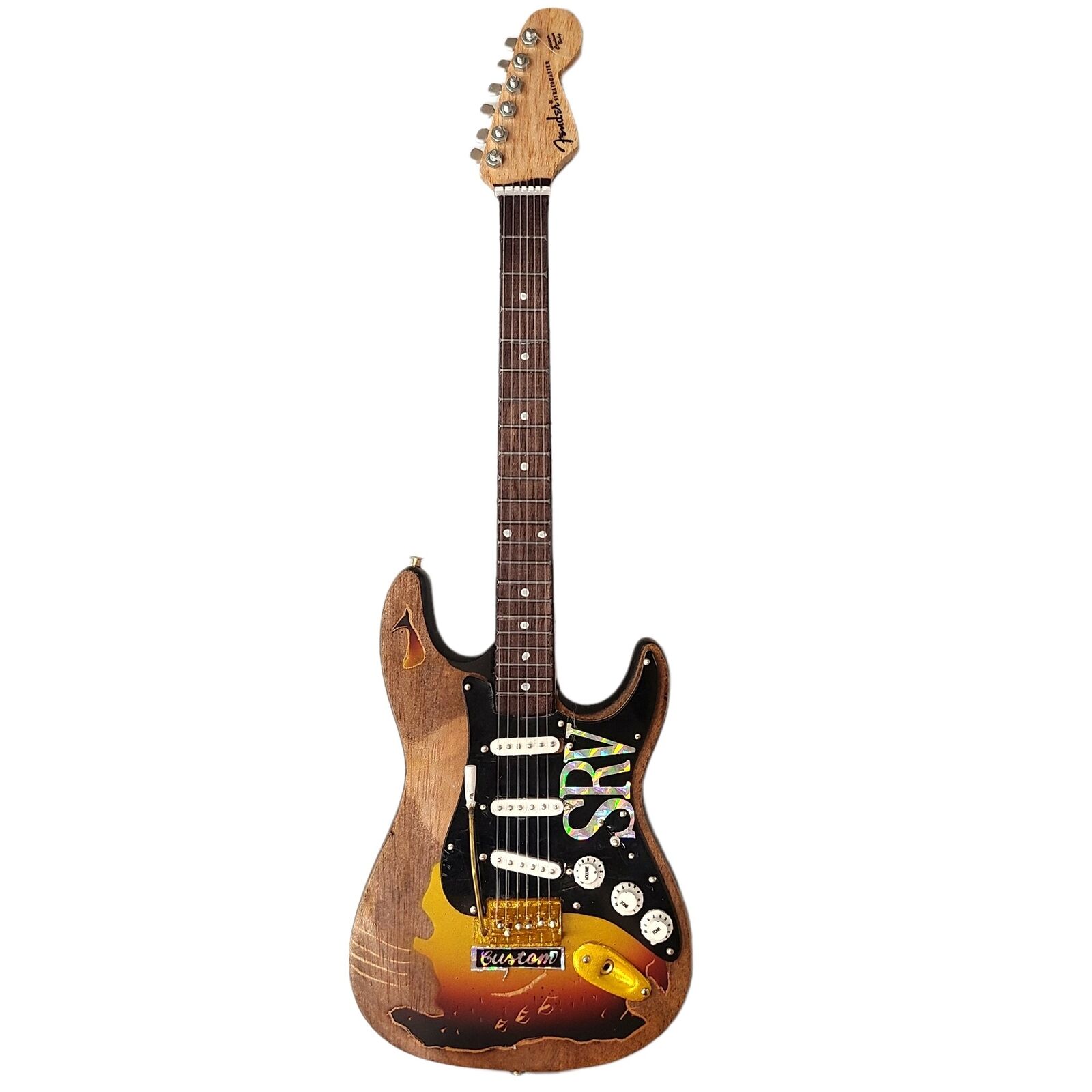 Axe Heaven SRV Licensed Mini Fender Strat Stevie Ray Vaughan Guitar Model