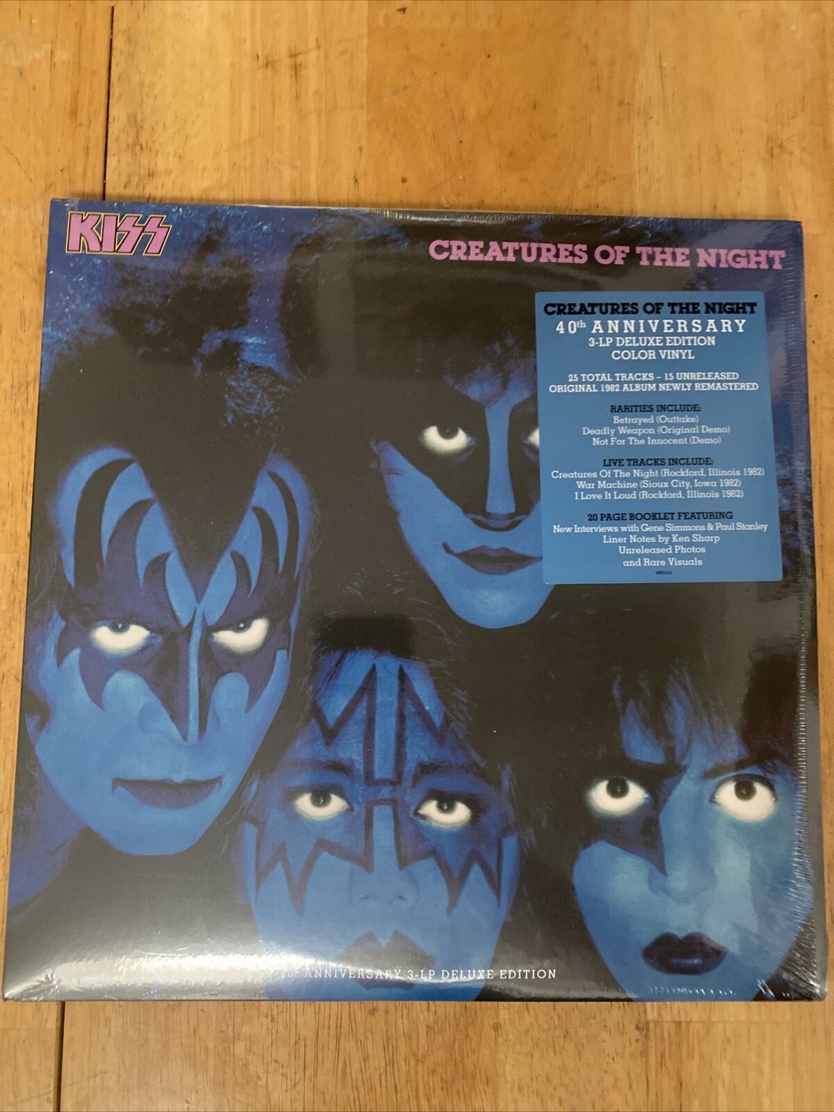 KISS Creatures of the Night LTD. ED. 3LP 40th Ann. Blue Vinyl Still Sealed