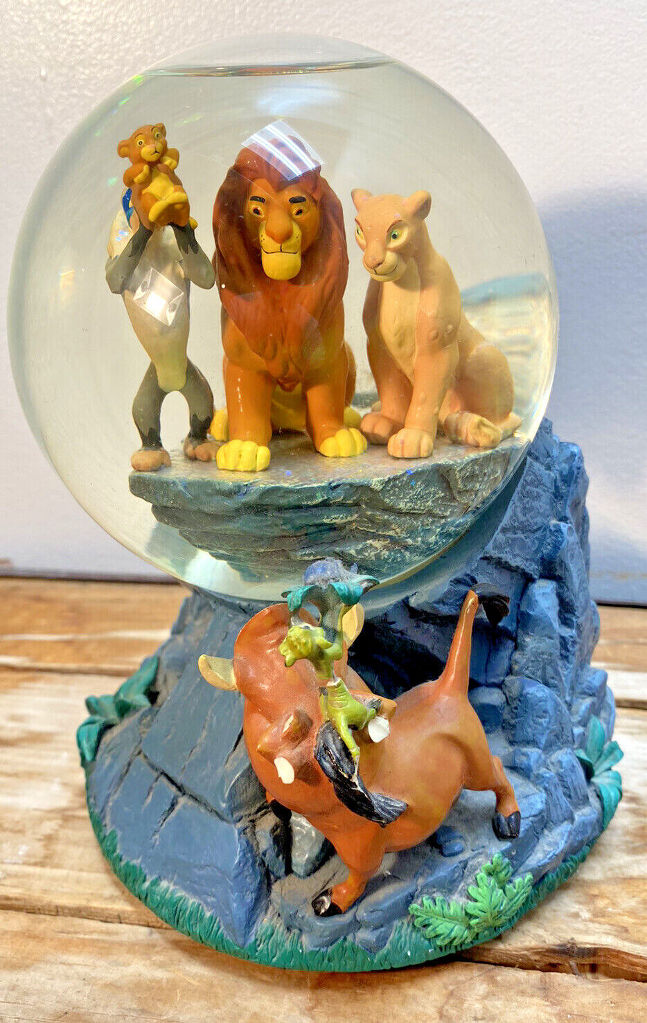 Vintage Disney Lion King Snow Globe Circle of Life Musical  Retired 1990s