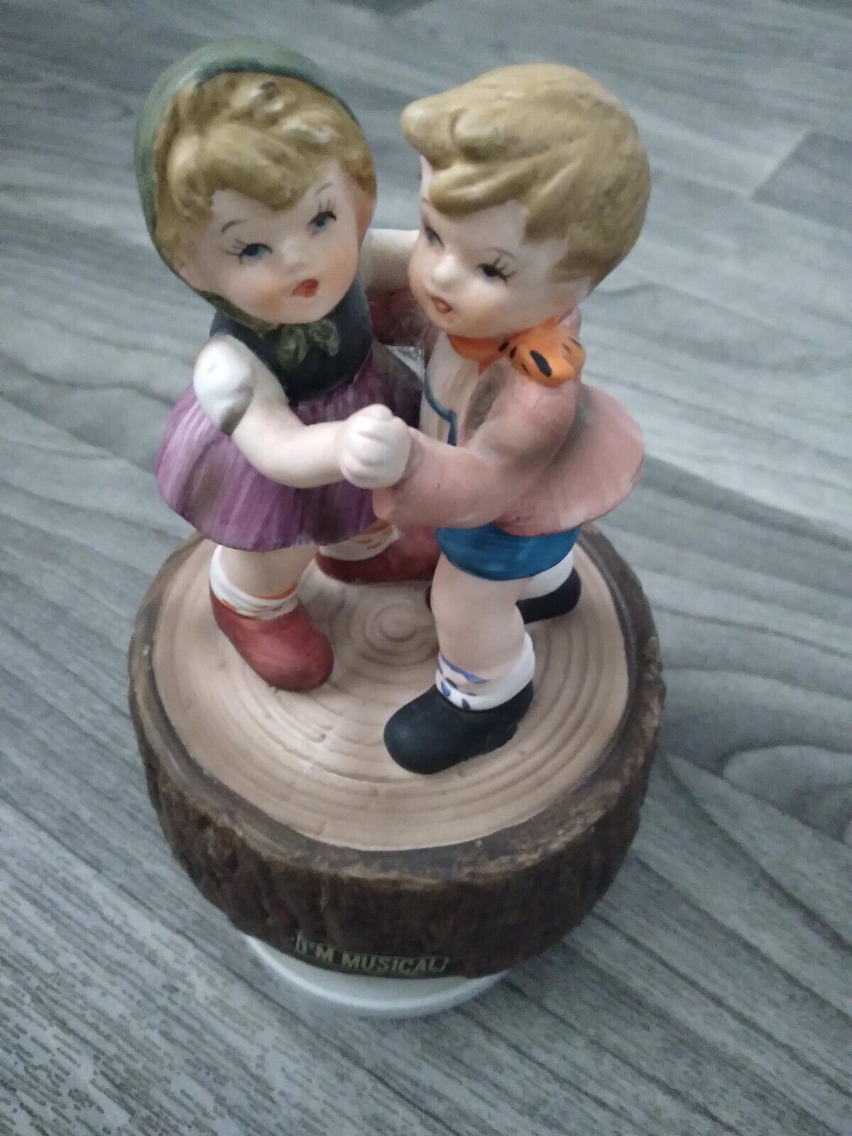 COLLECTOR\'S CHOICE SERIES FLAMBRO MUSIC BOX JAPAN Vintage Dancing Couple WORKS