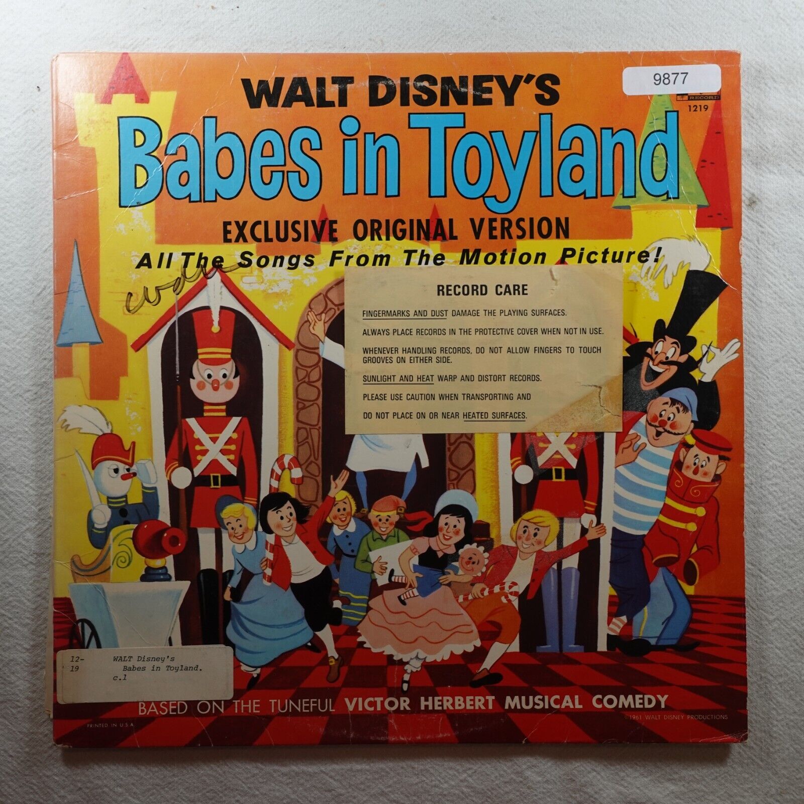 Walt Disney Babes In Toyland Disneyland Records 1219 Record Album Vinyl LP