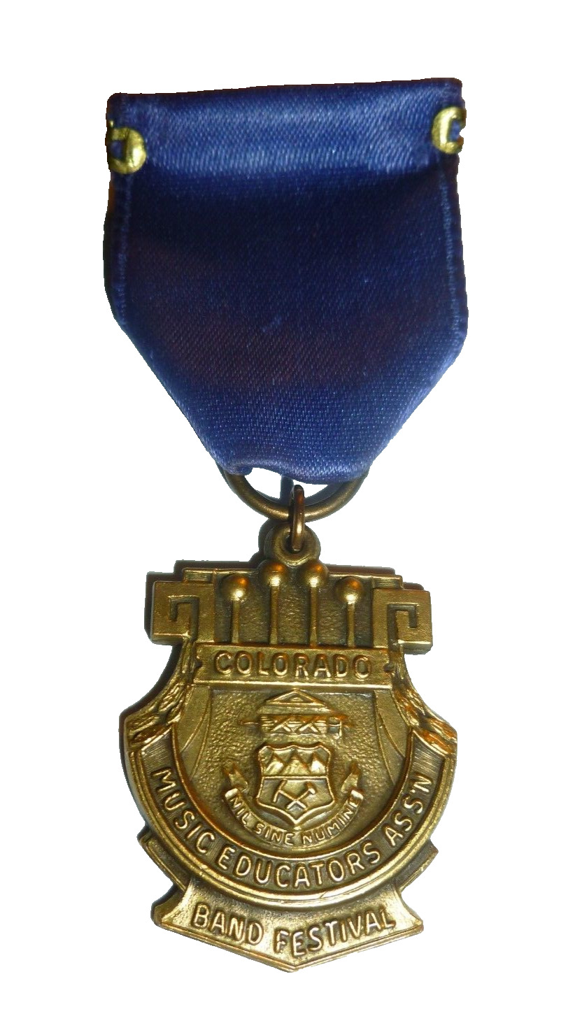 Vintage Music Award Pin Colorado Educators Festival Ribbon Medal