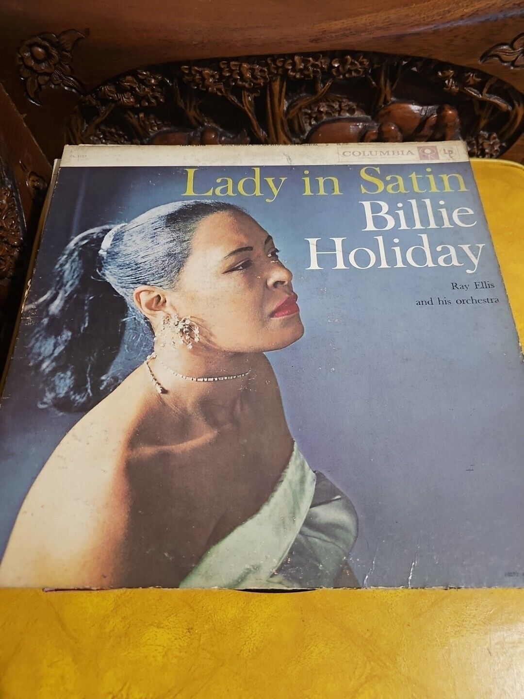  A Vintage 1958 Billie Holiday: Lady in Satin Lp signed by J.J Johnson CL-1157--