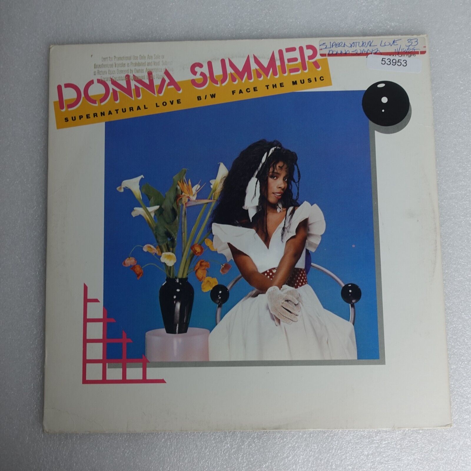 Donna Summer Supernatural Love PROMO SINGLE Vinyl Record Album