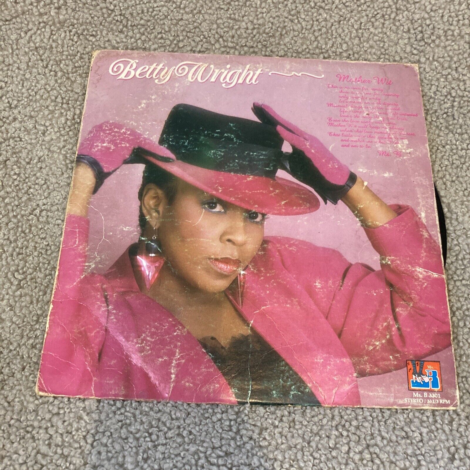 BETTY WRIGHT - Mother Wit - Vinyl LP 1987 - Rare