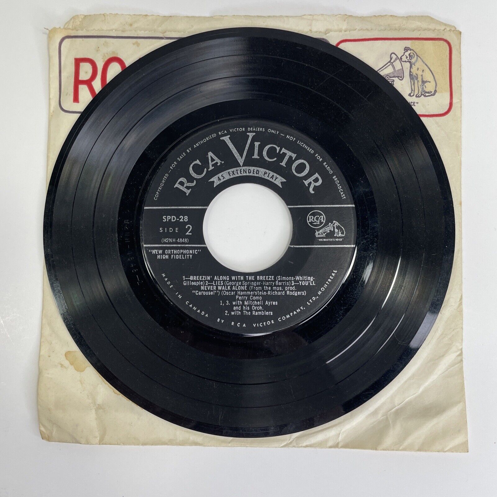 RARE 1940s Rock And Jive Mix (1949, 45rpm, 7” Record) Canada Import 094