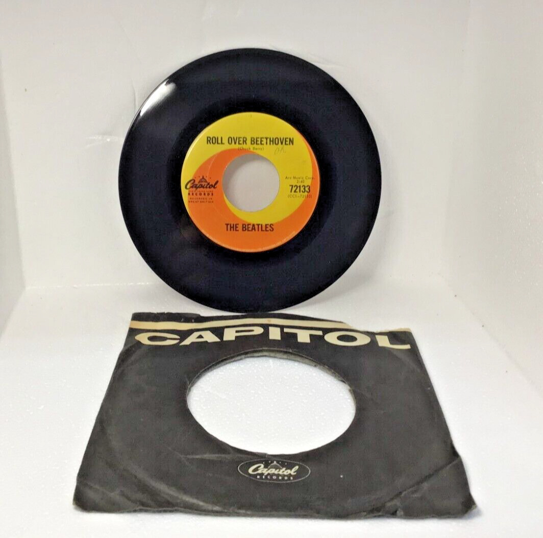 Vintage Vinyl 45 Record The Beatles Roll Over Beethoven / Please Mister Postman