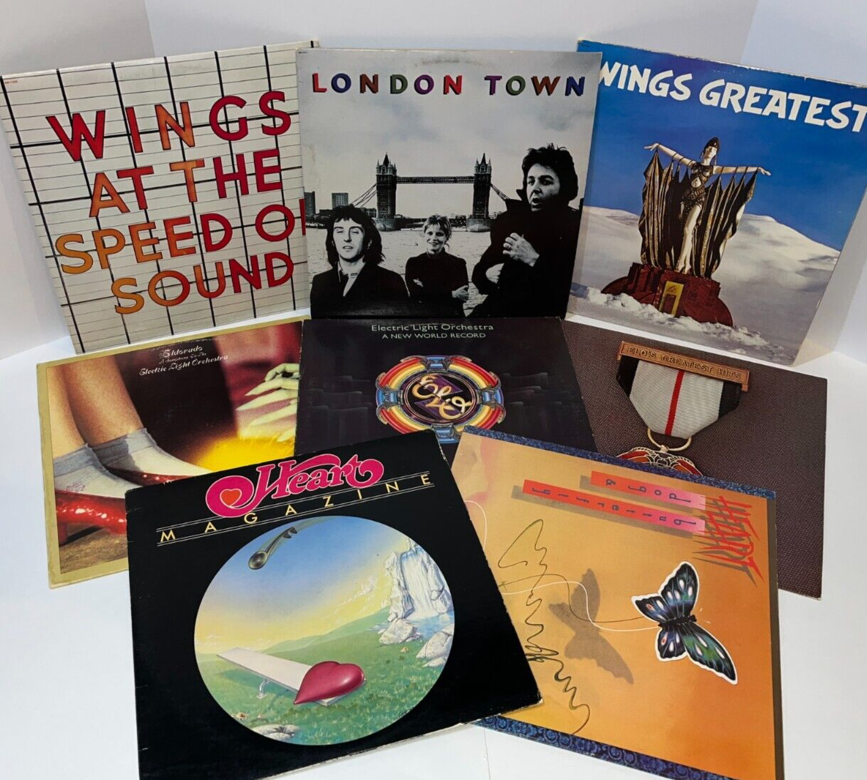 Classic Rock Vinyl LP Lot Paul McCartney Wings Electric Light Orchestra Heart