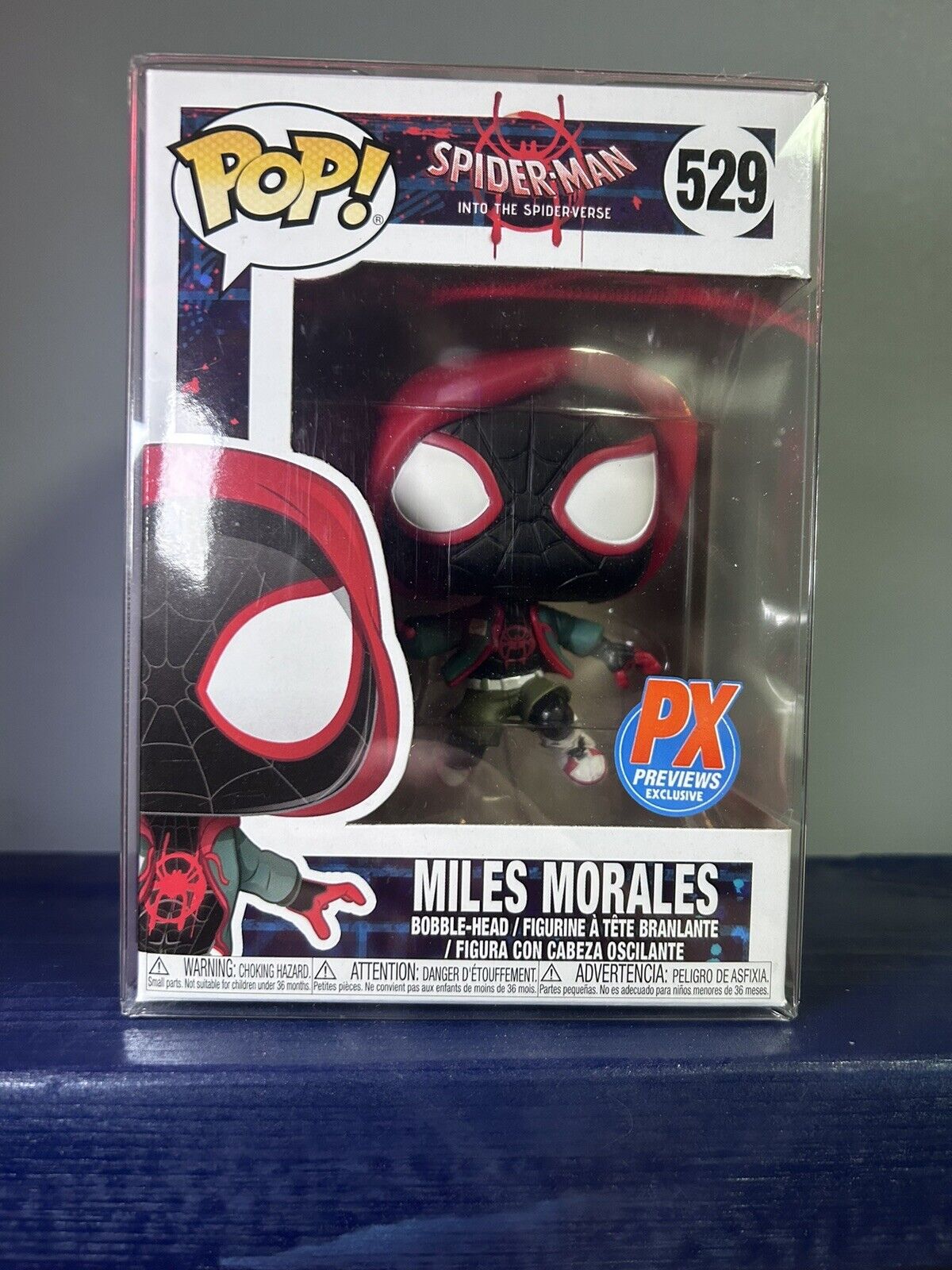 FUNKO POP VINYL MARVEL MILES MORALES PX PREVIEWS EXCLUSIVE #529 with Protector