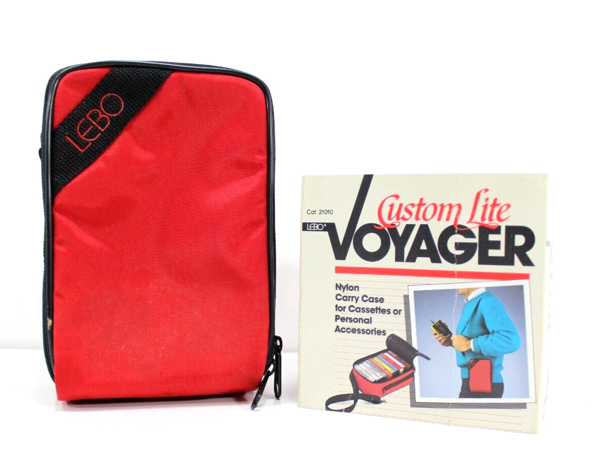 Vintage 80s NOS Lebo Voyager Nylon 10 Cassette Tape Carrying Case New Walkman