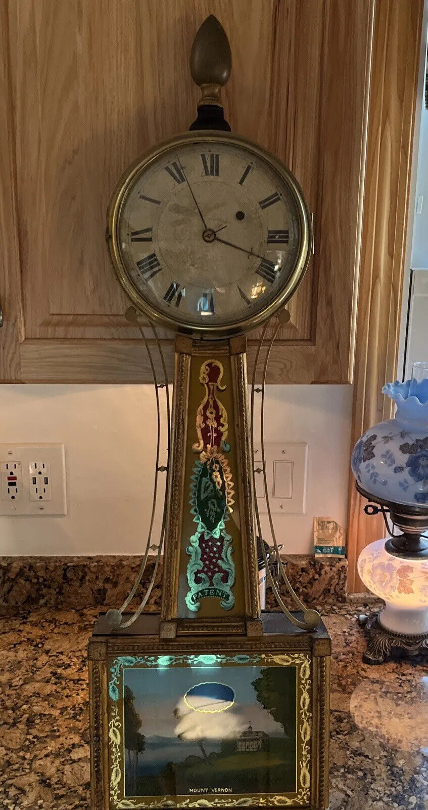 Antique Massachusetts Banjo Clock