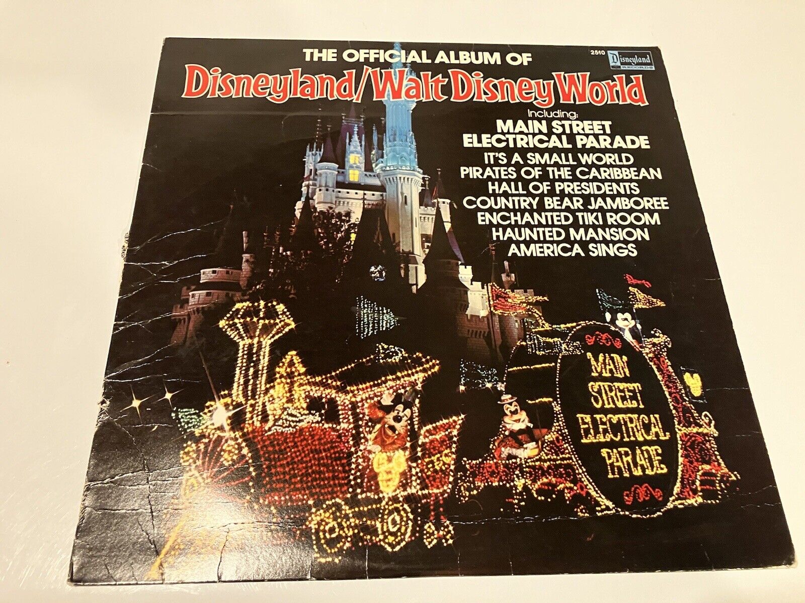 THE OFFICIAL ALBUM OF DISNEYLAND / WALT DISNEY WORLD Vintage 1980 Vinyl 2510