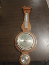 Vintage Airguide Mahogany Banjo Style Wall Barometer/Weather Station 21”x6.5” picture