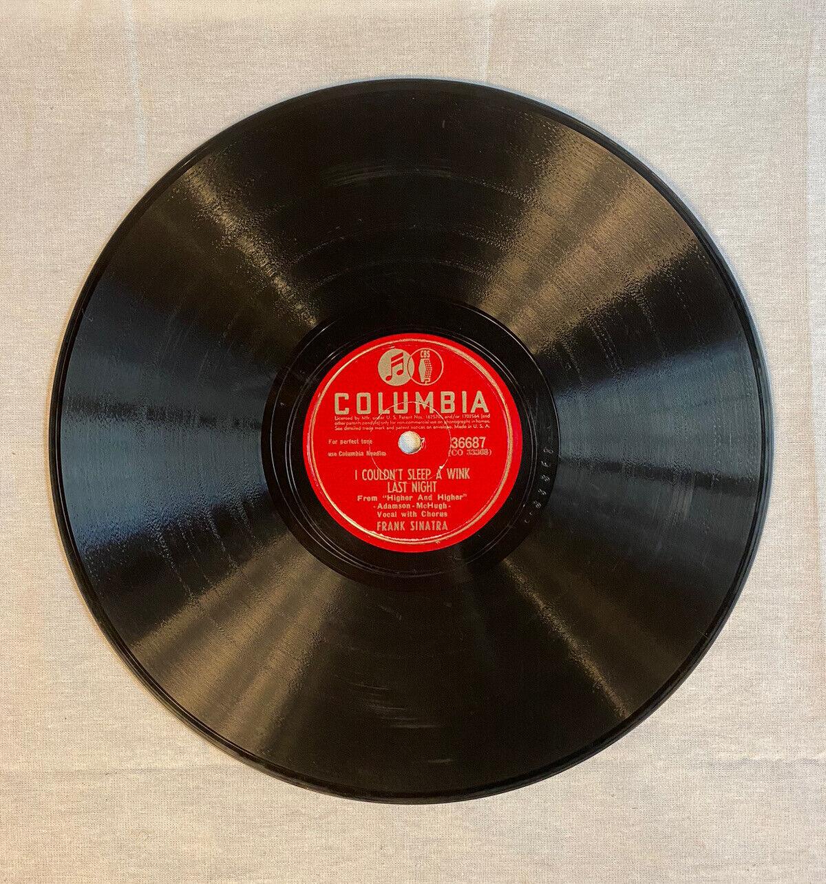 Vintage Columbia Frank Sinatra 78 RPM Record • A Lovely Way To Spend An Evening