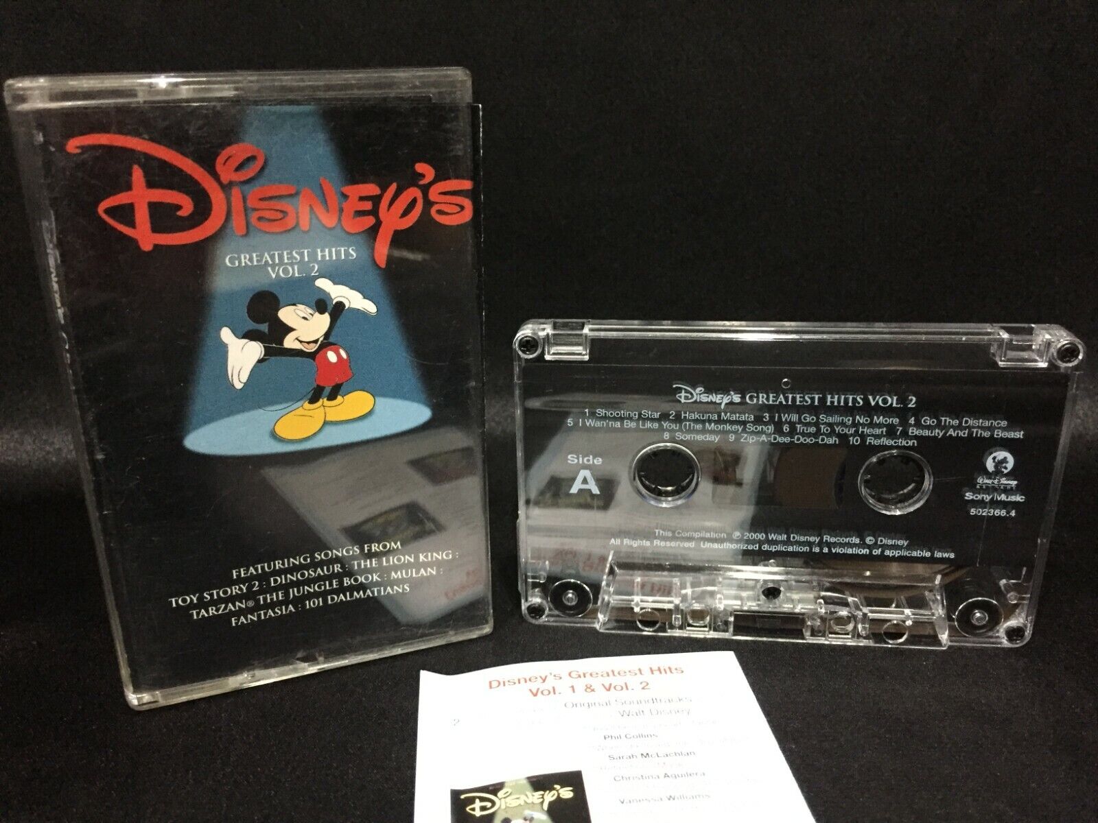 Disney\'s Greatest Hits Vol.2 Cassette Tape Lion King Toy Story 2 Dinosaur Tarzan