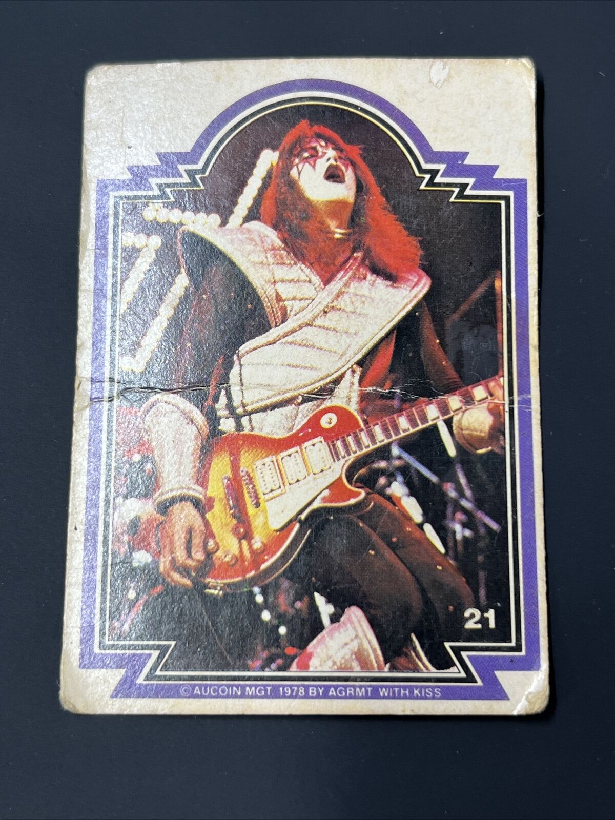 1978 Kiss Card # 21 Donruss Ace Frehley Ex / NM+ CGC Rock Music Guitar
