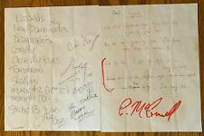PHISH LYRICS CANADIAN SHOW RARE SIGNED PAGE MCCONNELL SET LIST AND LIZARDS  picture
