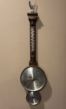 Vintage Airguide Barometer Banjo Style Weather Station Thermometer Brass picture