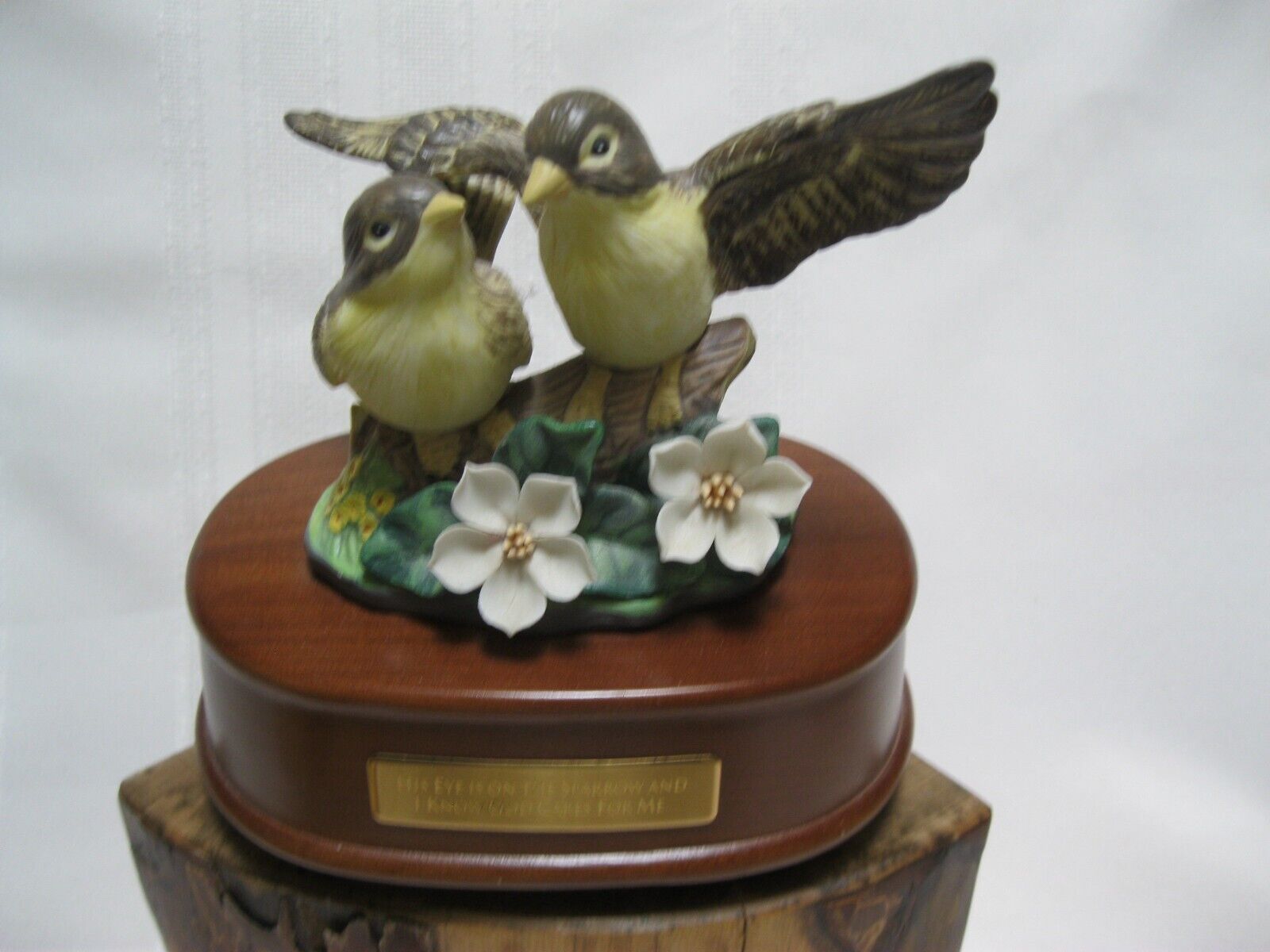 Vintage Crystal Cathedral Sparrows Club Music Box