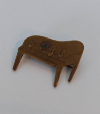 Vintage Tin Metallic Piano Musical Lapel Pin picture