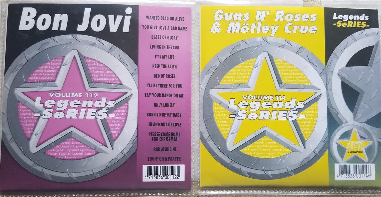 LEGENDS 2 CDG KARAOKE DISCS 1980\'S ROCK GUNS N ROSES,BON JOVI,MOTLEY CRUE