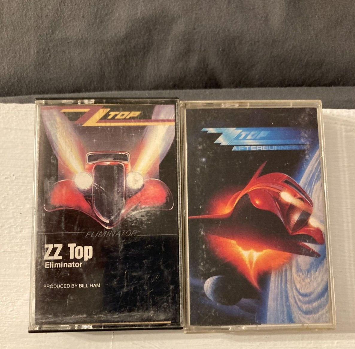 Vintage ZZ Top (1983, 1985 rock cassette tape lot x2) Eliminator, Afterburner