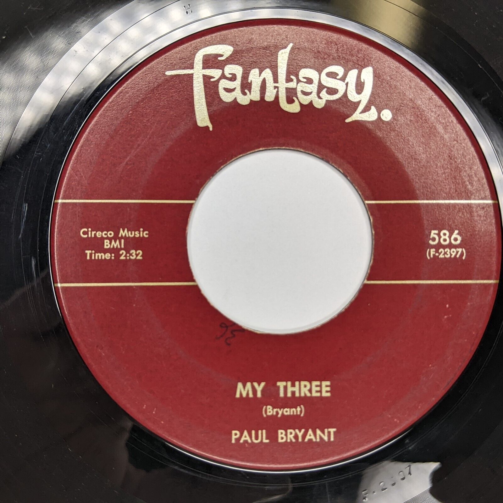 1964 Paul Bryant Soul Jazz 45 RPM 586 Fantasy My Three / Funky Mountain Z5