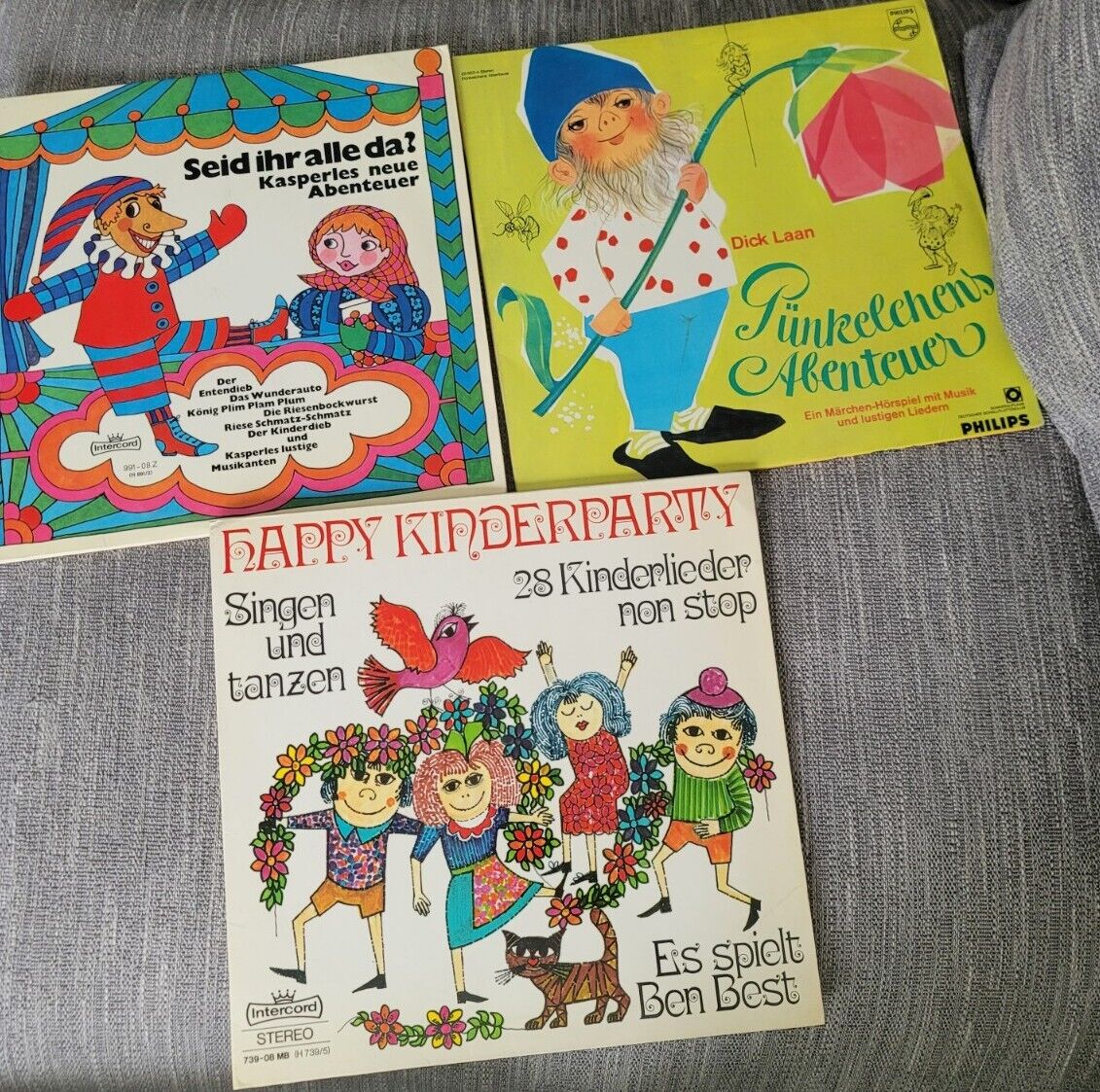 Lot of 3 Vintage GERMAN Childrens LP RECORDS ALBUMS