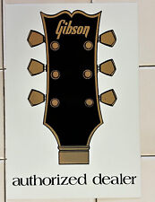Mint 1975 Authorized Gibson Guitar Dealer Window Sticker NOS Vintage   LAST ONE picture