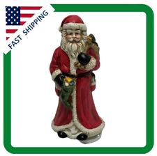 Vintage Santa Claus Music Ceramic Figurine Wind Up Rotates 10” Made in Japan picture