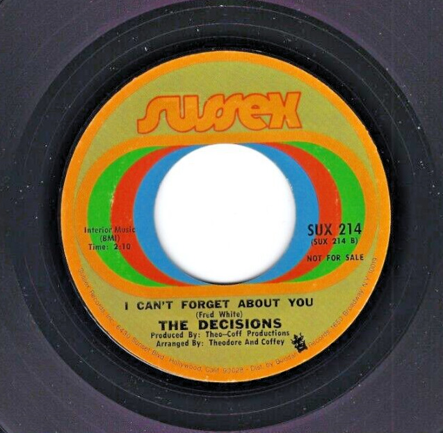 NORTHERN SOUL 45   The Decisions  Sussex  214   *promo*