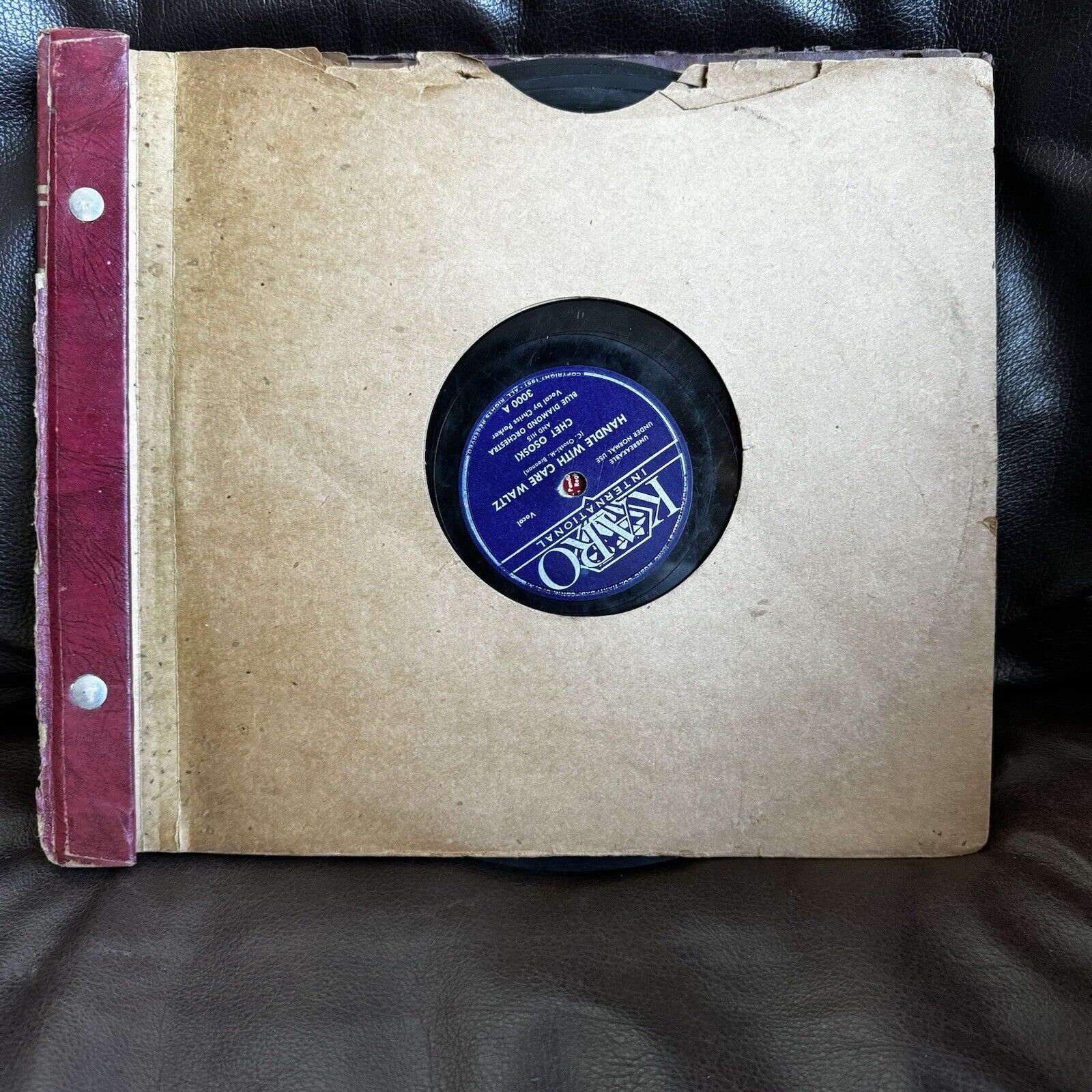 5 Vintage 78 RPM Records In Albums Storage Book